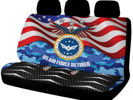 Personalized Back Car Seat - Eagle With Symbol Air Force Retired Online Hot Sale