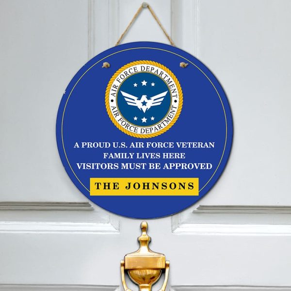 Door sign - A proud veteran family Air force Online