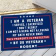 Veteran door mat with your name - This property is protected Hot on Sale