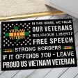 Vietnam veteran door mat with your name - Strong borders Online