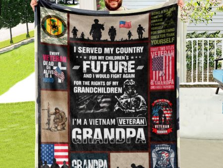 Veteran blanket - I serve for the future Vietnam veteran on Sale