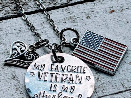 My husband is veteran - Handmade engraved pendant Online Hot Sale