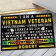 Vietnam veteran door mat with your name - Dogtag Online