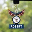 American Eagle - Gift for Veteran - Personalised Car Ornament on Sale