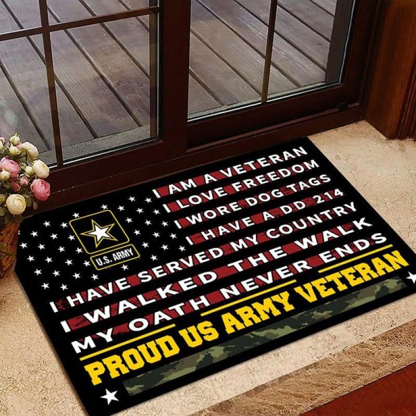 Veteran door mat - Pride For Cheap