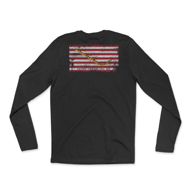 Vintage First Navy Jack Flag Men s Fine Jersey Long Sleeve Tee on Sale