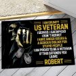 Veteran door mat with your name - Grumpy US Veteran Supply