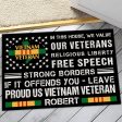 Vietnam veteran door mat with your name - Strong borders Online